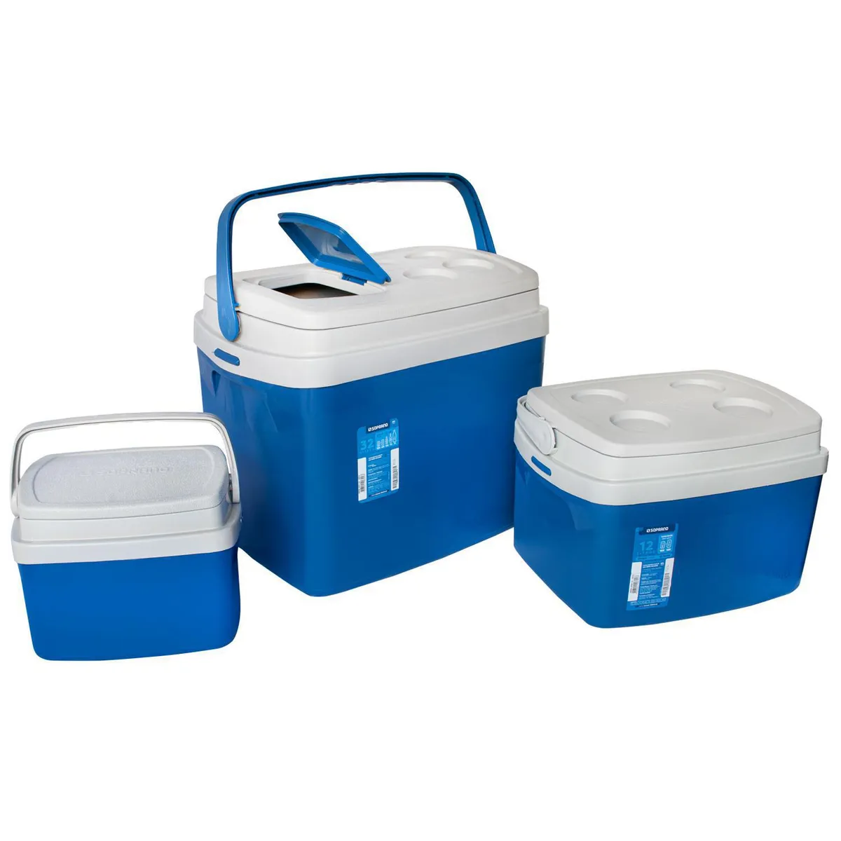 LIVE SPORT - Set 3 Cooler 32, 12 y 5 l Azul