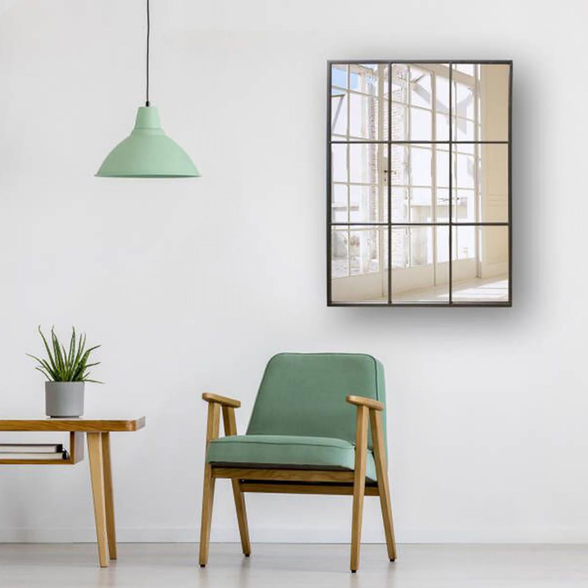 RONDA - Espejo cuadriculado 60x120 cm