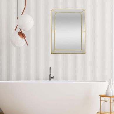 Espejo rectangular dorado 60x80 cm
