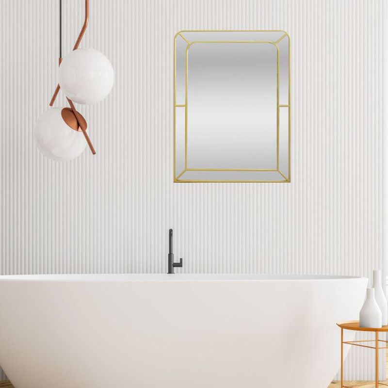 RONDA - Espejo rectangular dorado 60x80 cm