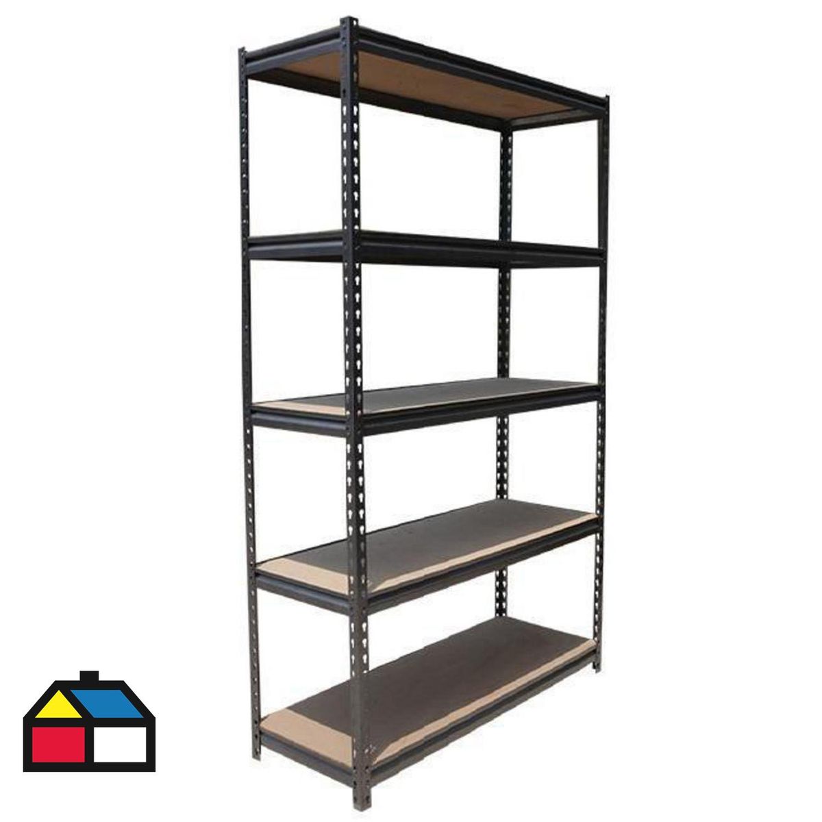 METALBREIN - Estante MDF 5 Nivel(es) 91x183x45 cm Negro