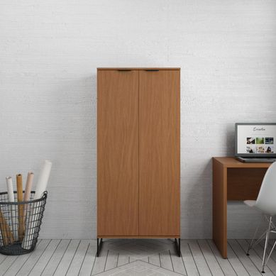 Librero natural/negro MDF