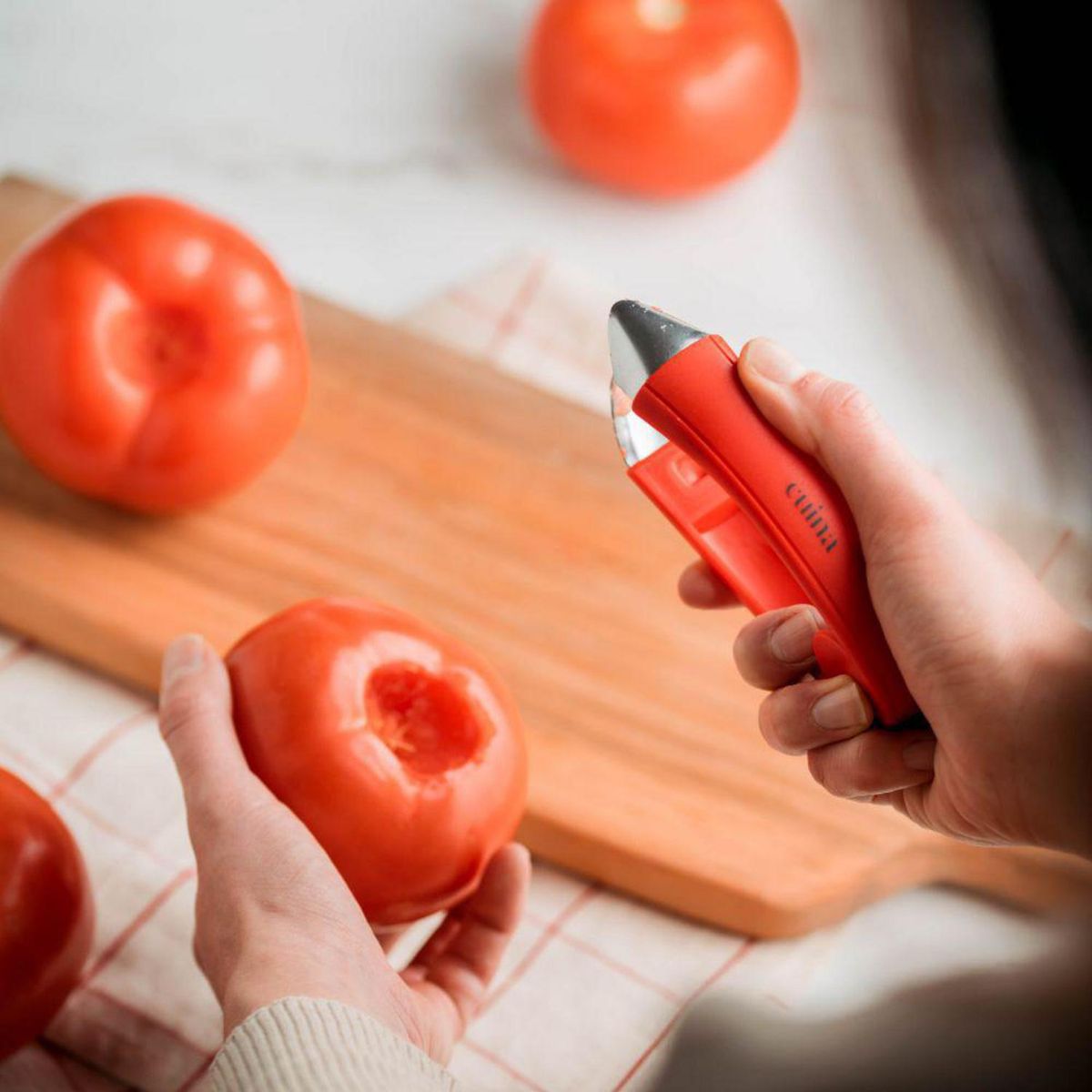 CUINA - Desgarrador de Tomate Cuina y para Cocina Rojo