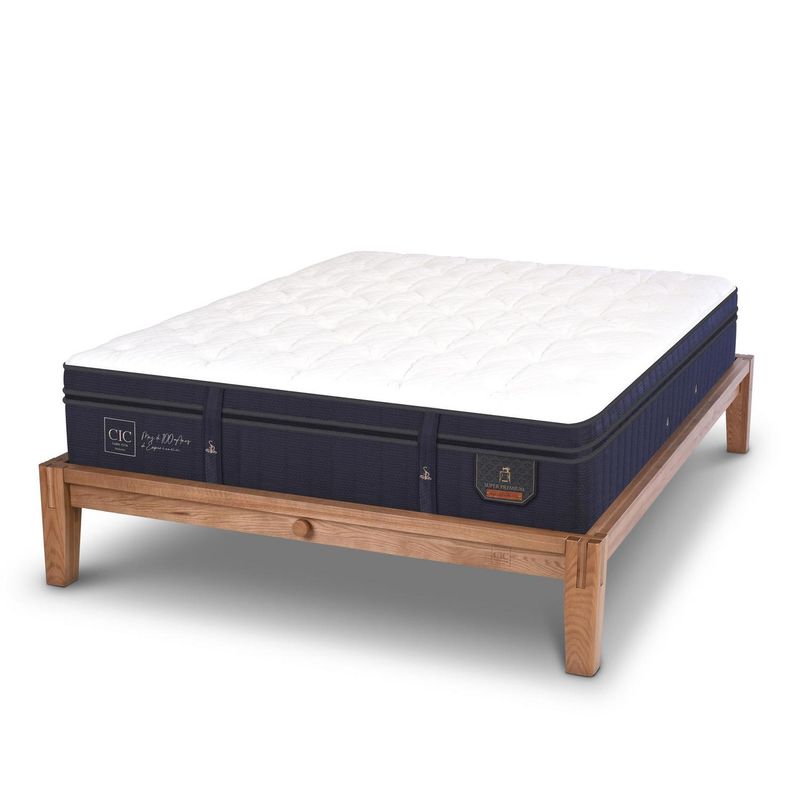 CIC - Cama King Super Premium  Azul