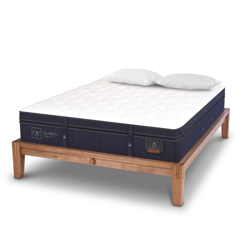 CIC - Cama King Europea Oak Super Premium Azul