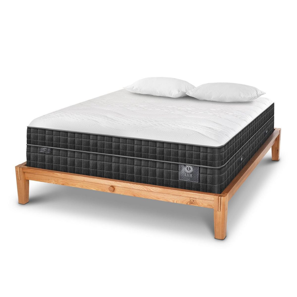 CIC - Cama King Europea Oak Lux Gris Oscuro