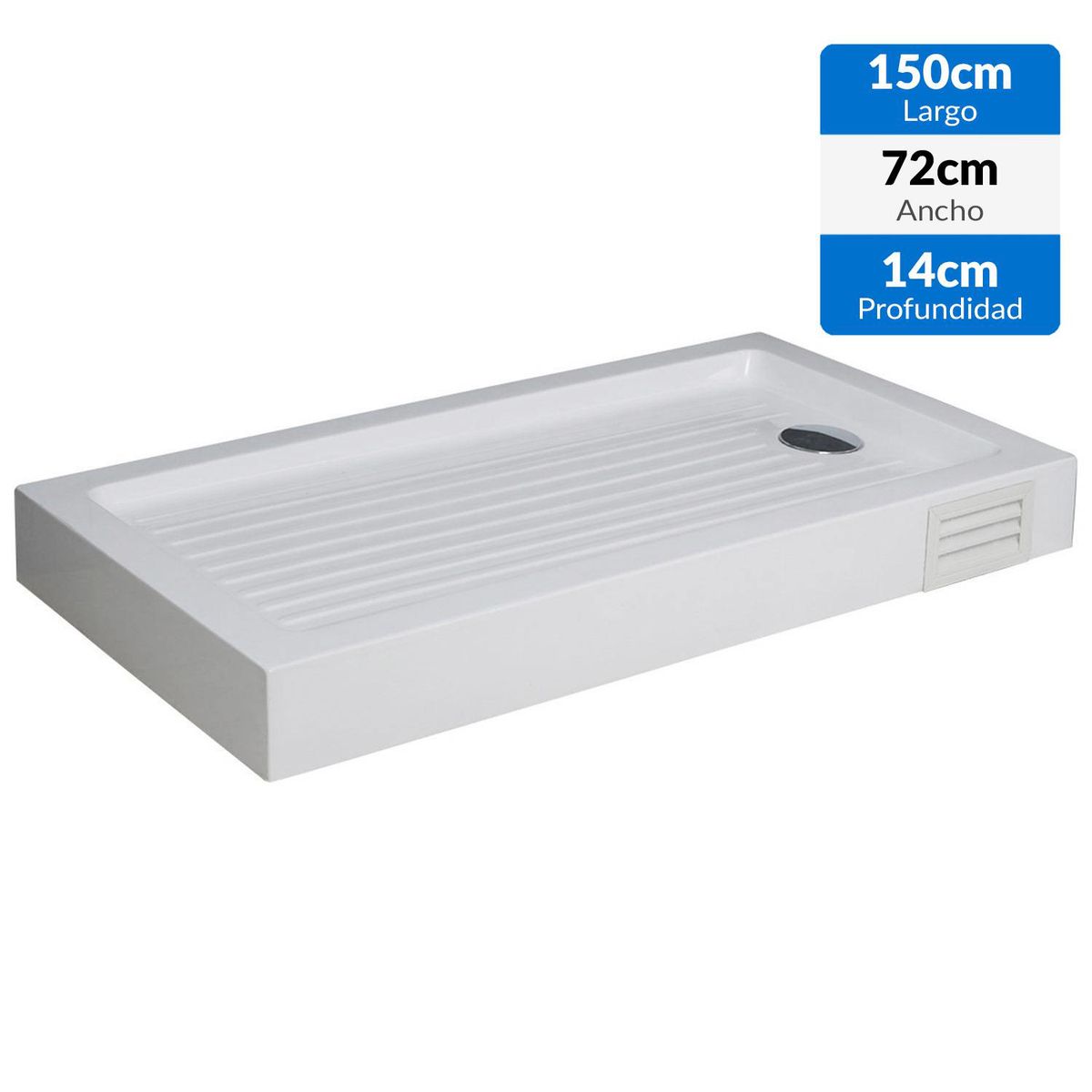 BRIGGS - Receptáculo acril c/registro 150x72cm