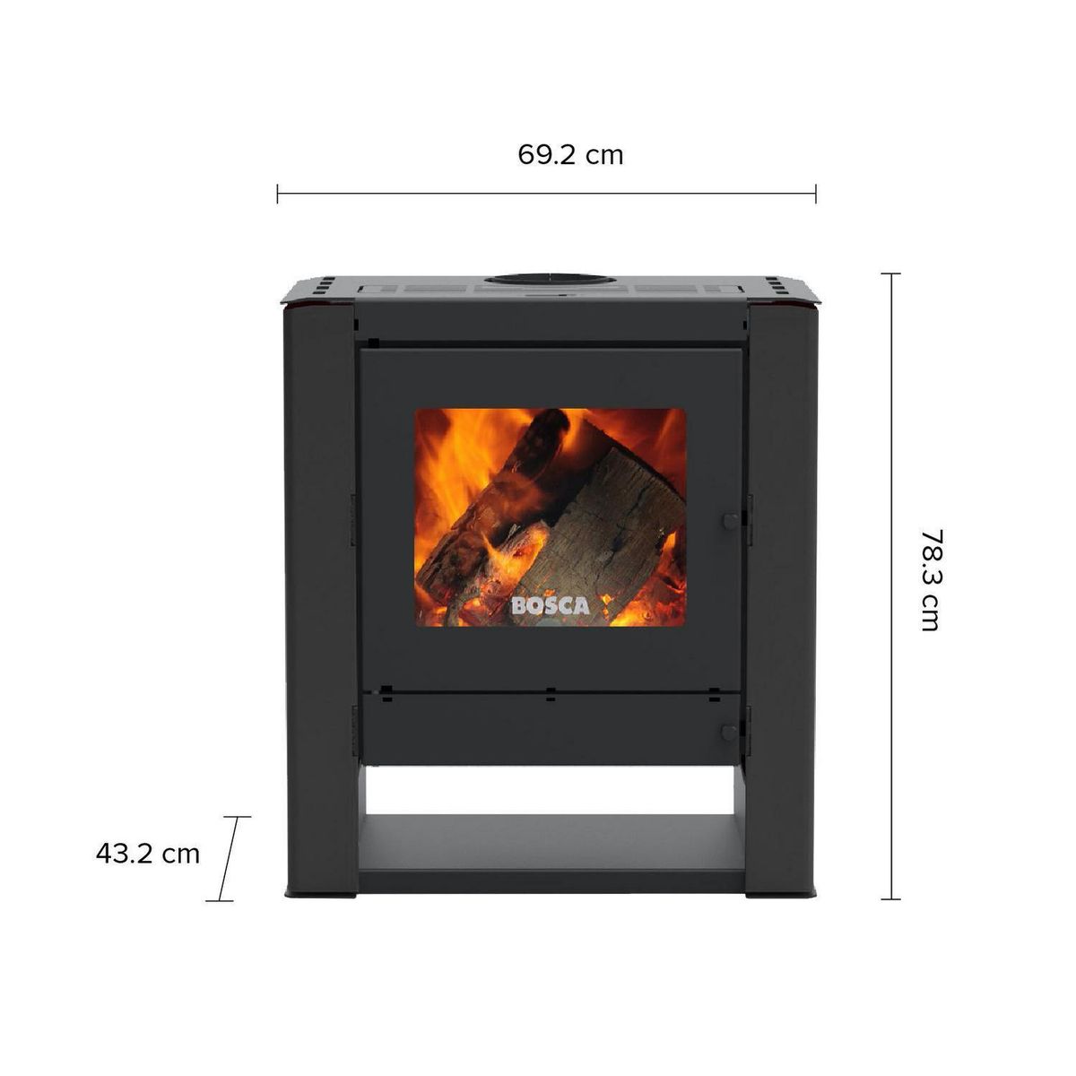 BOSCA - Estufa Leña Gold 500 Negra