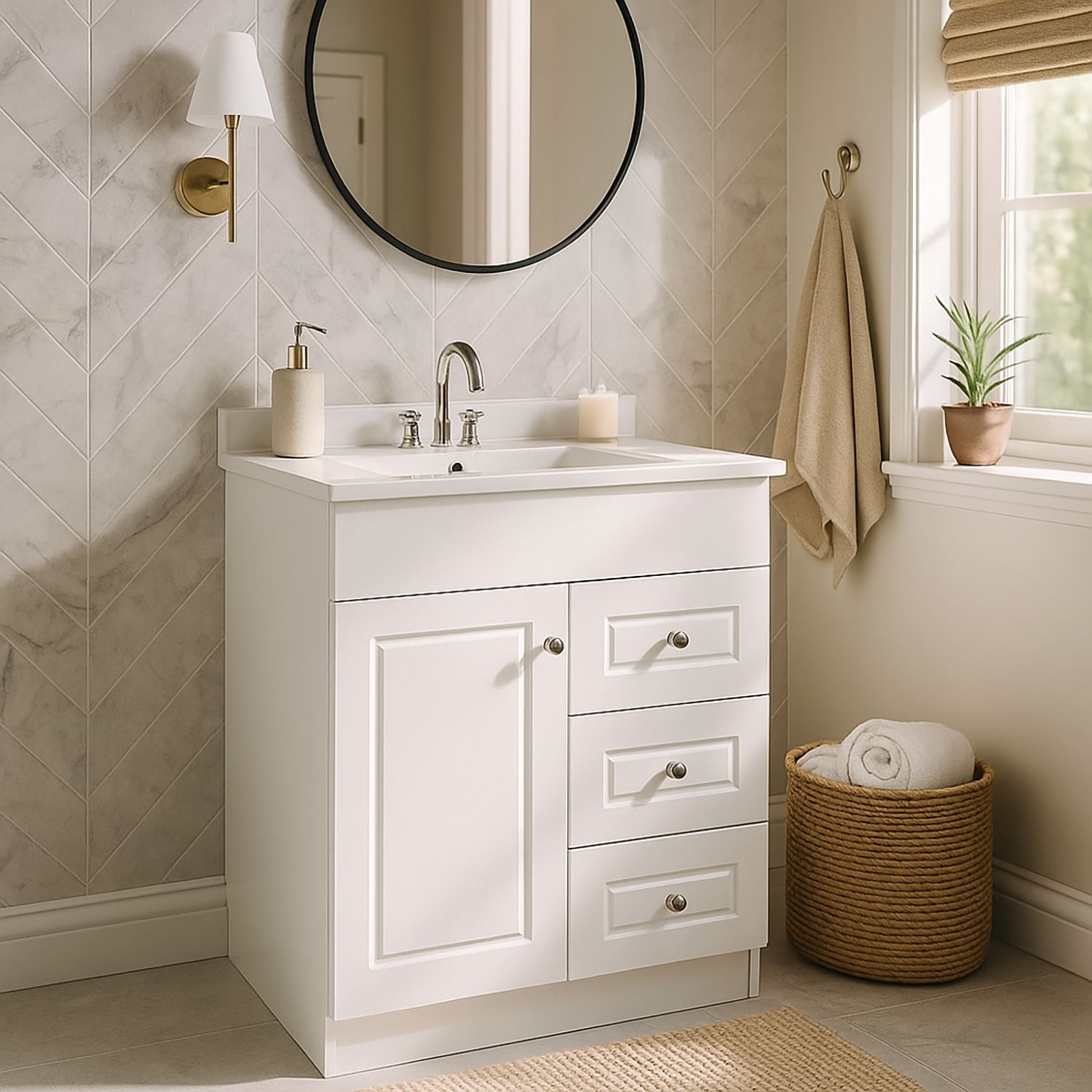 Kit mueble vanitorio B70-PHNB P 70x47x80 cm