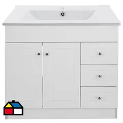 DOMSA - Kit mueble vanitorio B100PHD-B P 100x47x80cm