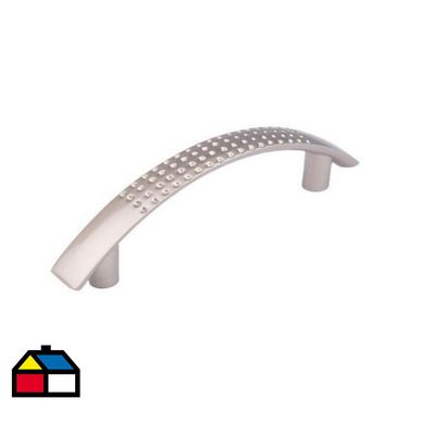 Tirador metlico apolo plata 128 mm