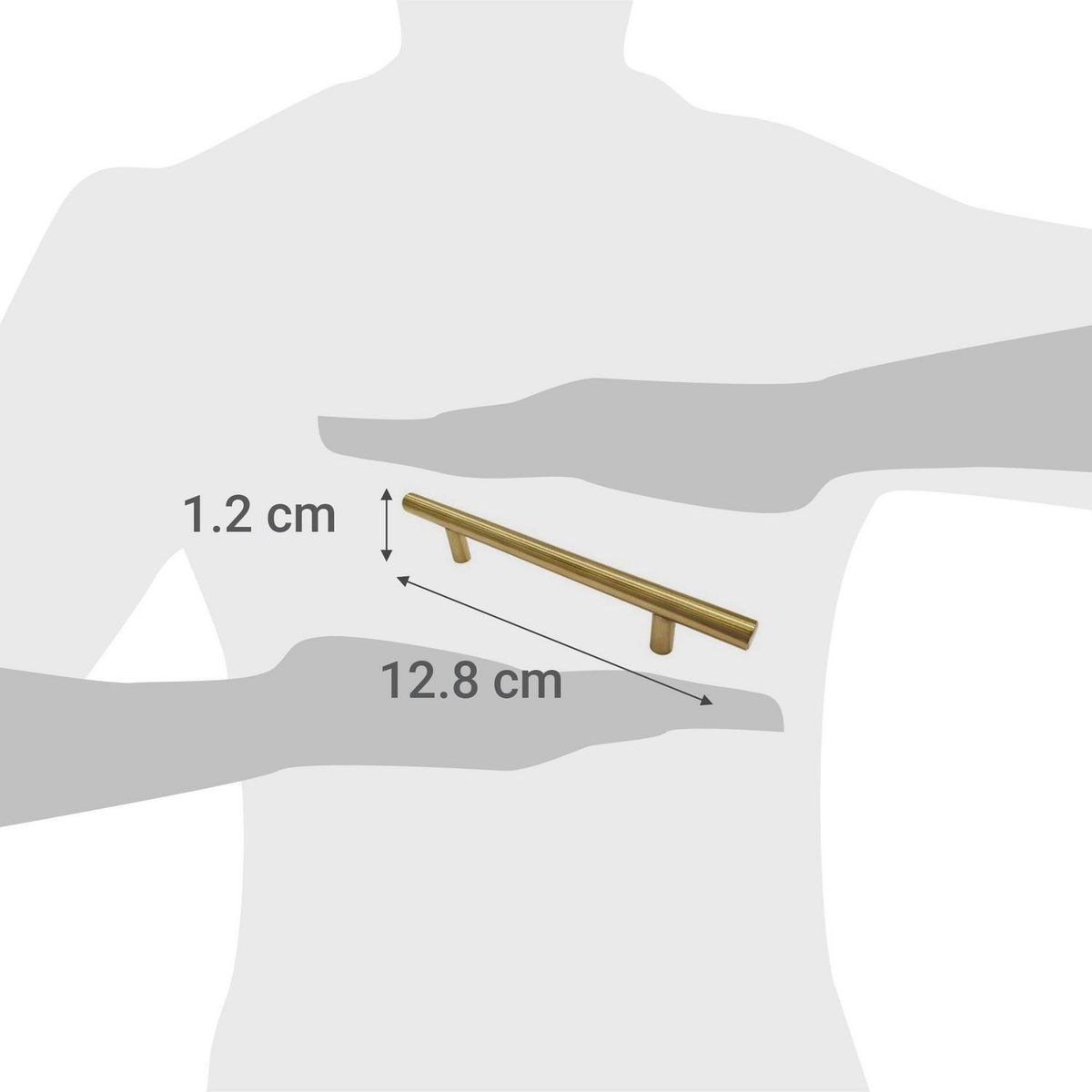 KUTZ - Tirador metálico madrid 128x12 mm