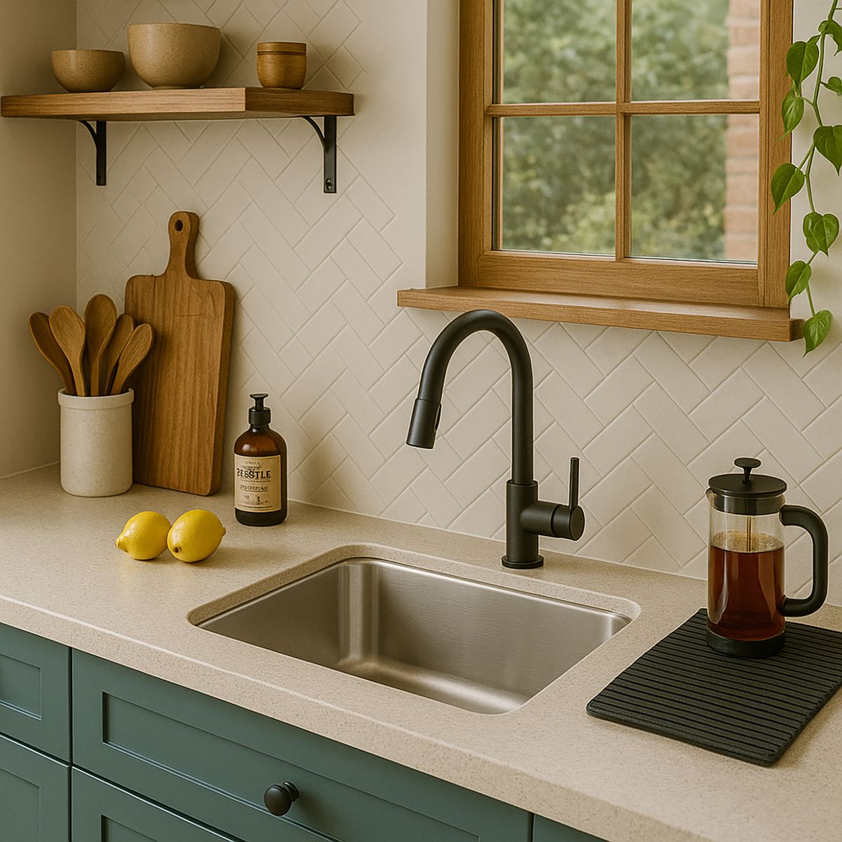 DOMSA - Lavaplatos Bajo Cubierta 1 Cubeta(s) 43x20x39 cm Acero inoxidable