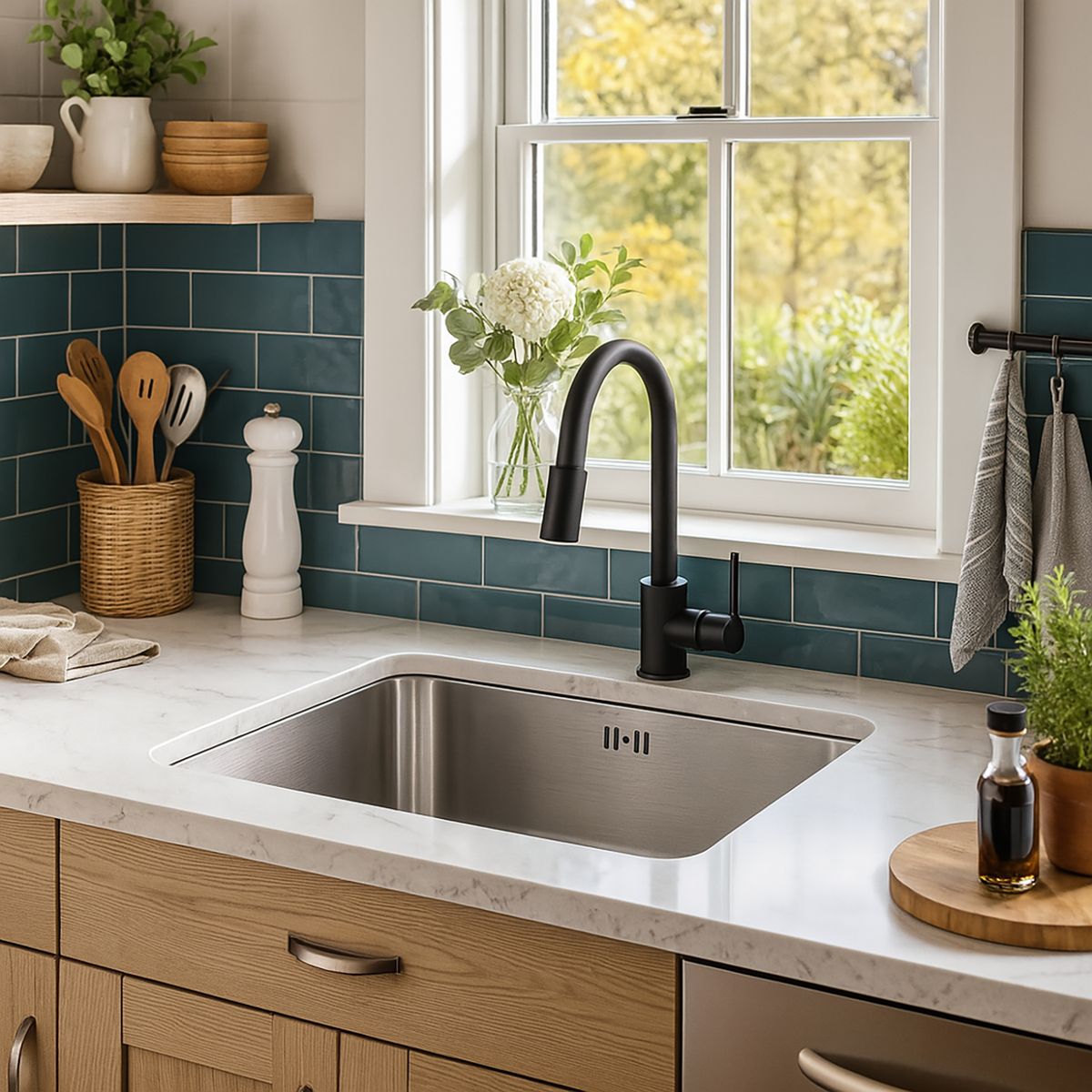 DOMSA - Lavaplatos Bajo Cubierta 1 Cubeta(s) 39x20x36 cm Acero inoxidable