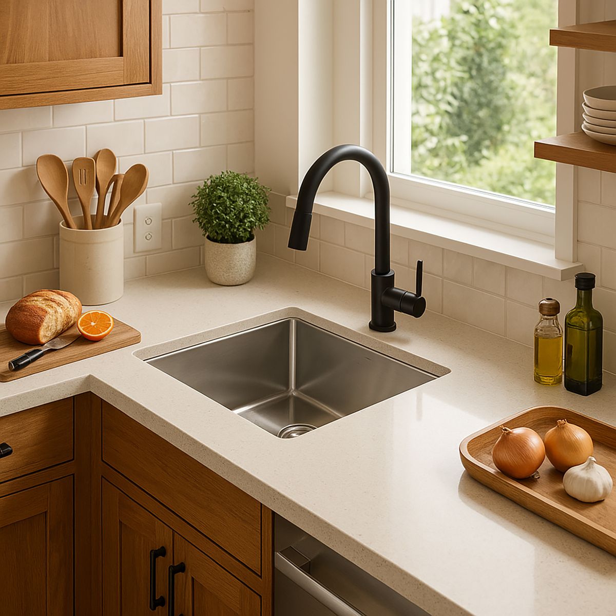 DOMSA - Lavaplatos Bajo Cubierta 1 Cubeta(s) 43x25x40 cm Acero inoxidable