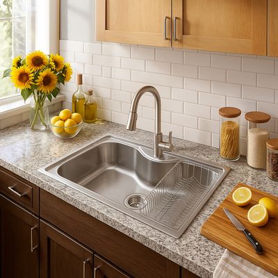 Imagen 2 del producto Lavaplatos Duo Sobre y Bajo Cubierta 1 Cubeta(s) 80x23x50 cm Acero inoxidable