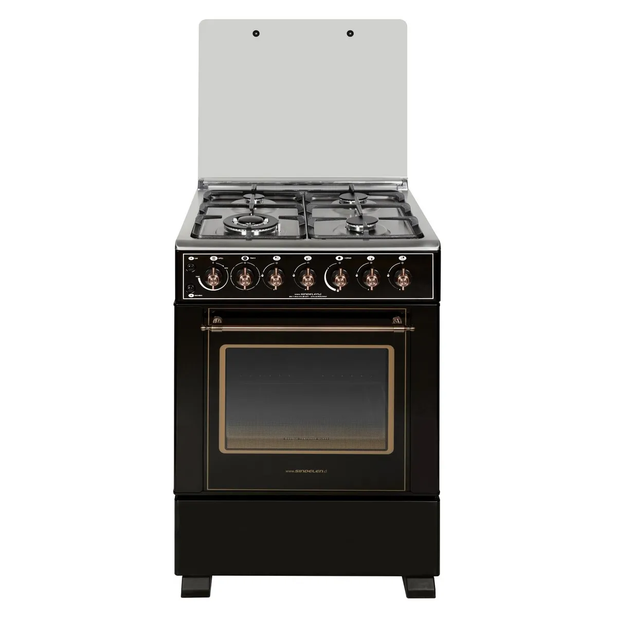 SINDELEN - Cocina a Gas 4 Platos Negro/dorado CH-6850RD