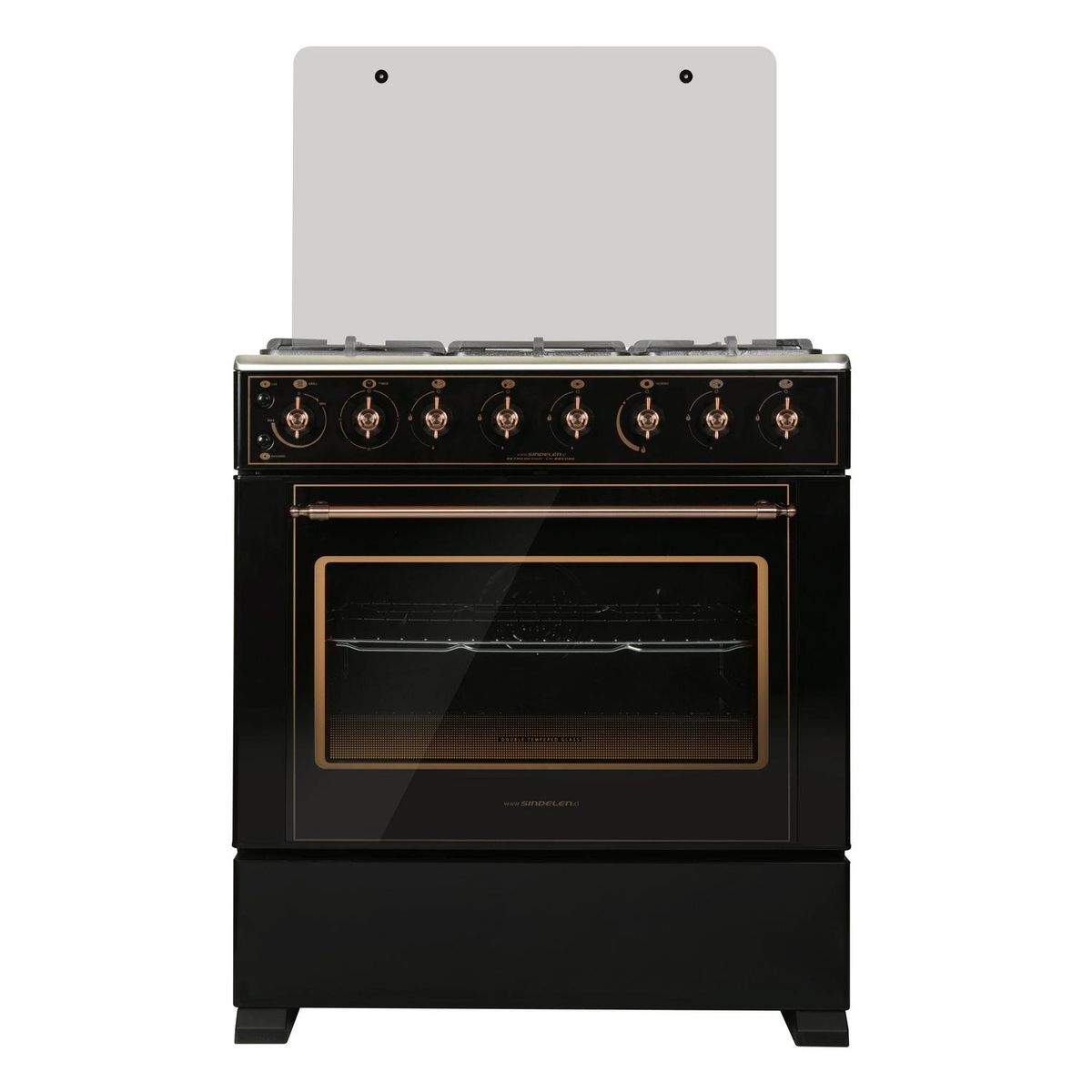 SINDELEN - Cocina a Gas 5 Platos Negro/dorado CH-8850RD