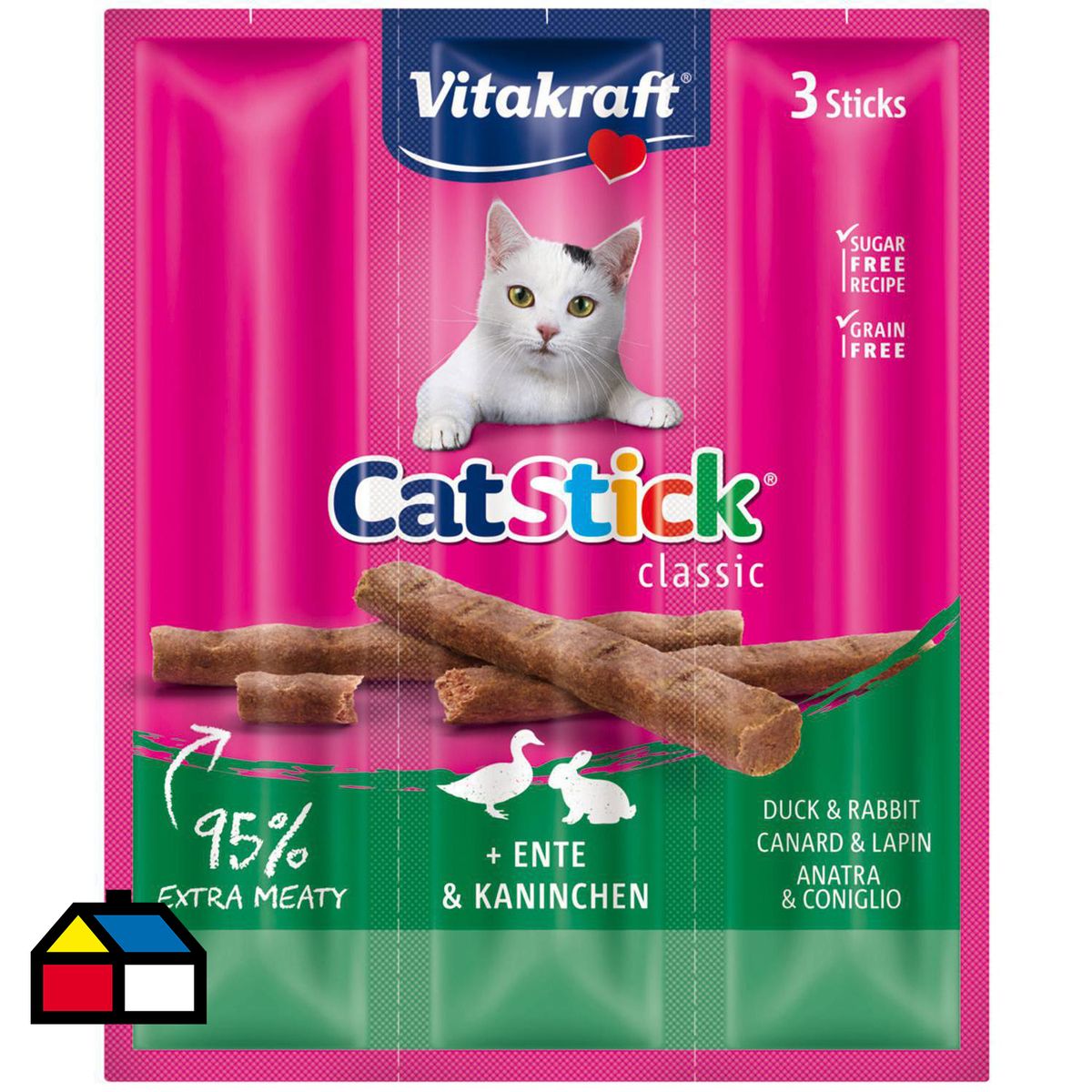 VITAKRAFT - Snack gato stick conejo y pato 18 gr