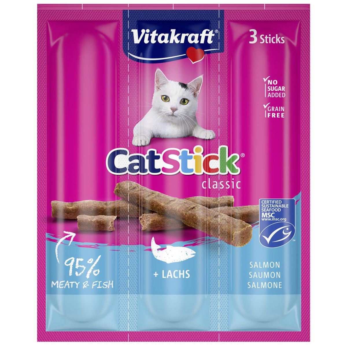 VITAKRAFT - Snack gato stick salmon 18 gr