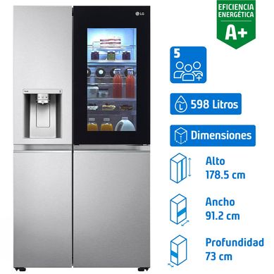 Refrigerador Side by Side No Frost 598 Litros Noble Steel LS66SXNC