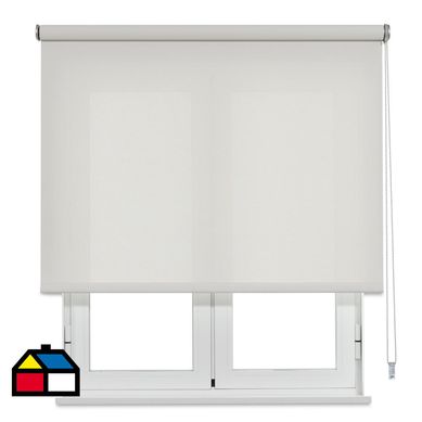 Roller screen 1% blanco/lino 90x250 cm