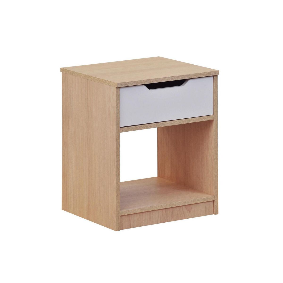 MOBIKIT - Velador 1 Cajón(es) Misuri 40x50x7 cm Carvalo-Blanco