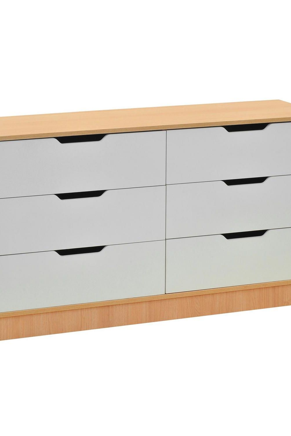 MOBIKIT - Cómoda 1 Cajón(es) Misuri 120.6x68x10 cm Carvalo-Blanco