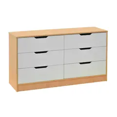 MOBIKIT - Cómoda 1 Cajón(es) Misuri 120.6x68x10 cm Carvalo-Blanco