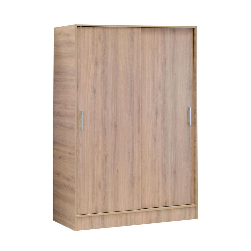 MOBIKIT - Clóset Corredera 2 Puerta(s) 5 Repisa(s) 120xx55 cm Roble Santana