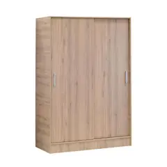 MOBIKIT - Clóset Corredera 2 Puerta(s) 5 Repisa(s) 120xx55 cm Roble Santana
