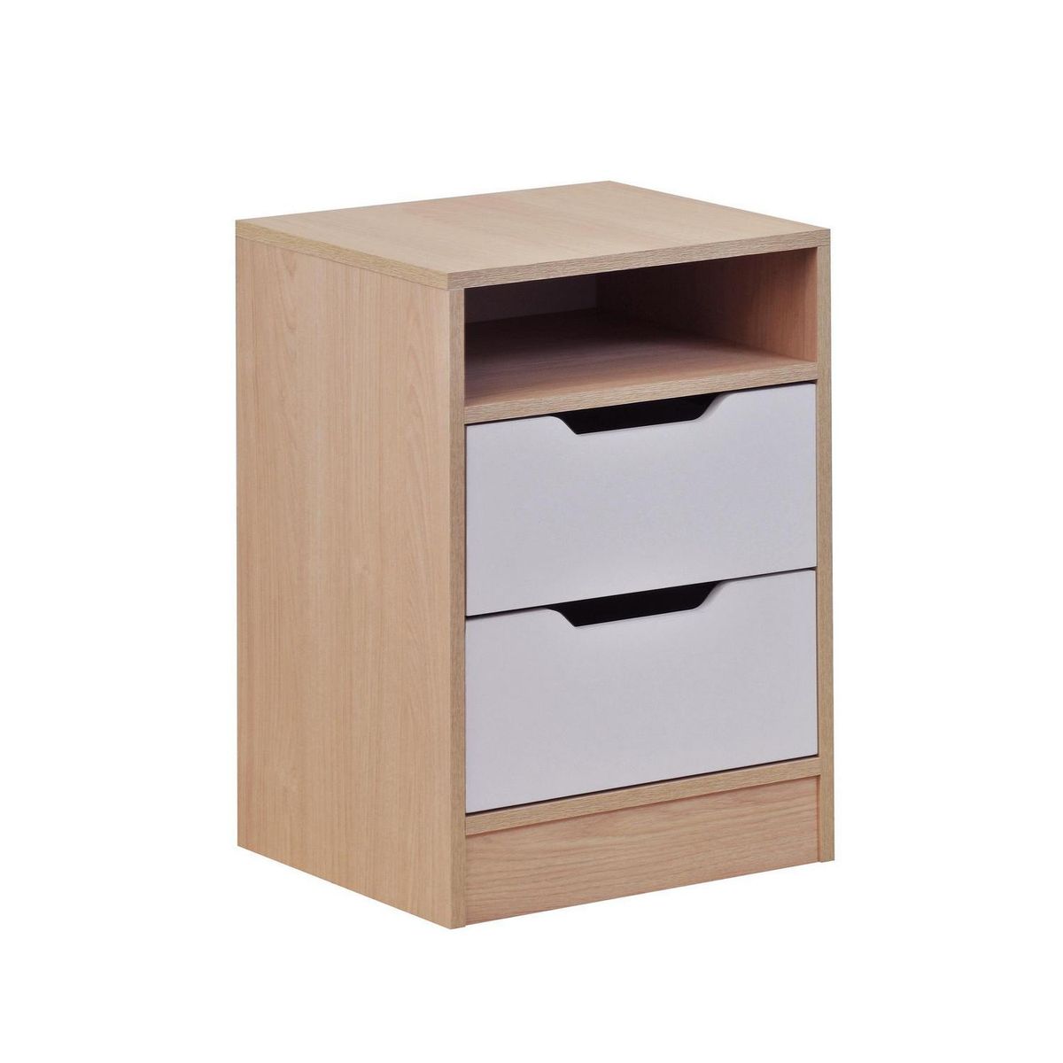 MOBIKIT - Velador 1 Cajón(es) Misuri 40x58x7 cm Carvalo-Blanco