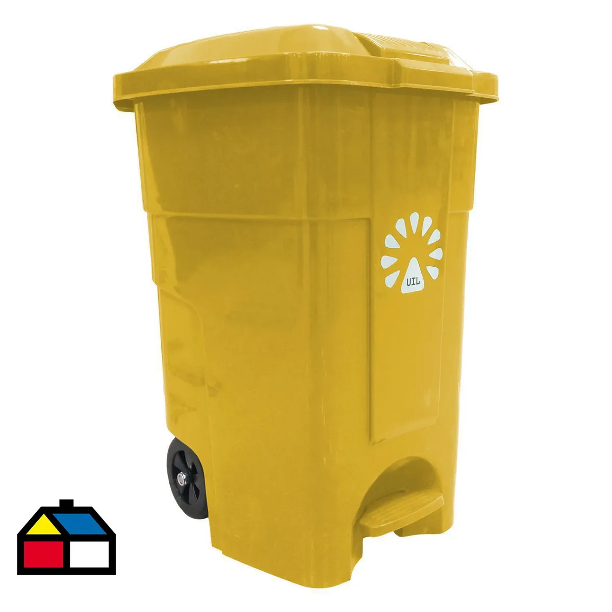 LORENZINI - Basurero 50 Litros Plástico Amarillo