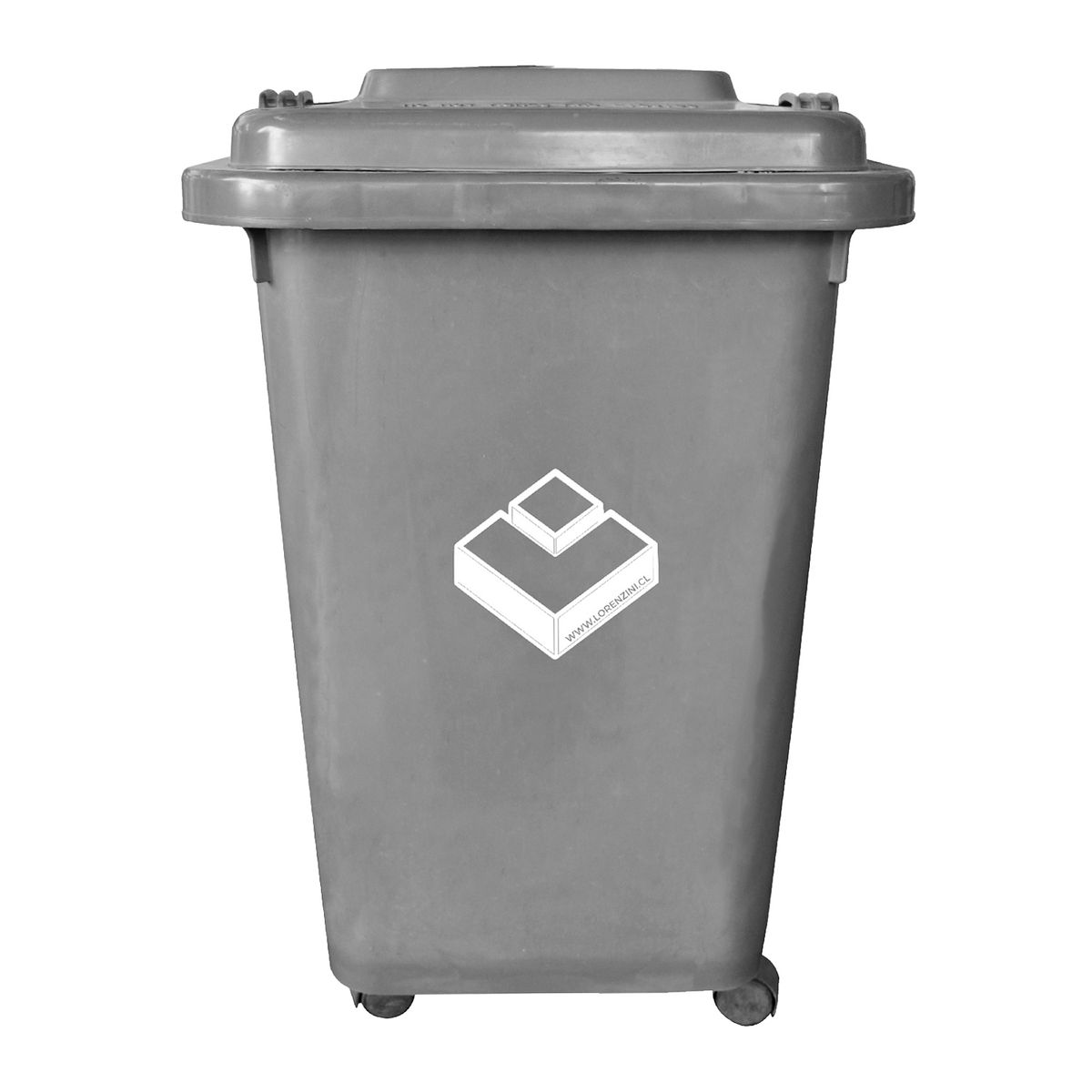 LORENZINI - Basurero con Tapa 50 Litros Plástico Gris