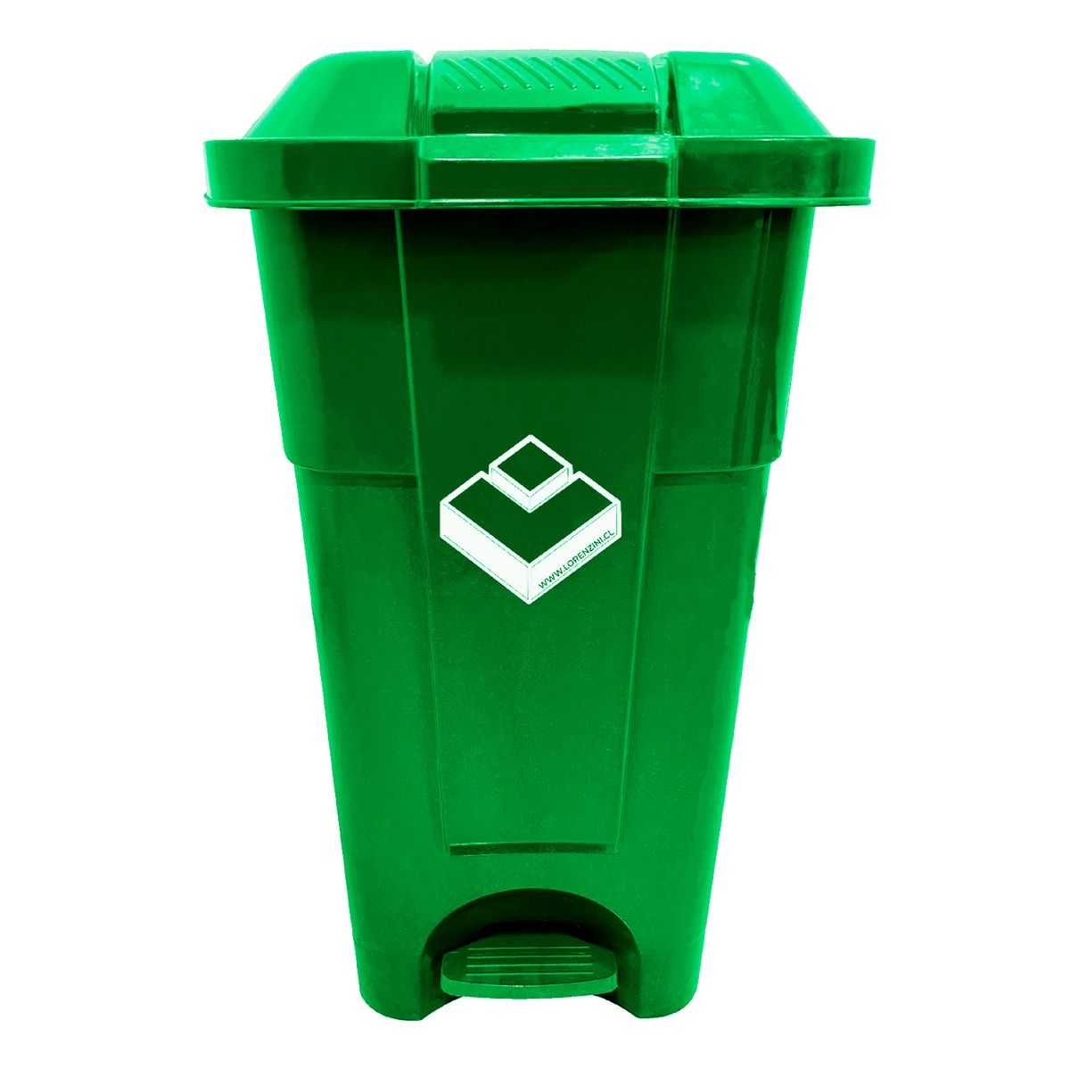 LORENZINI - Basurero con Pedal 50 Litros Plástico Verde