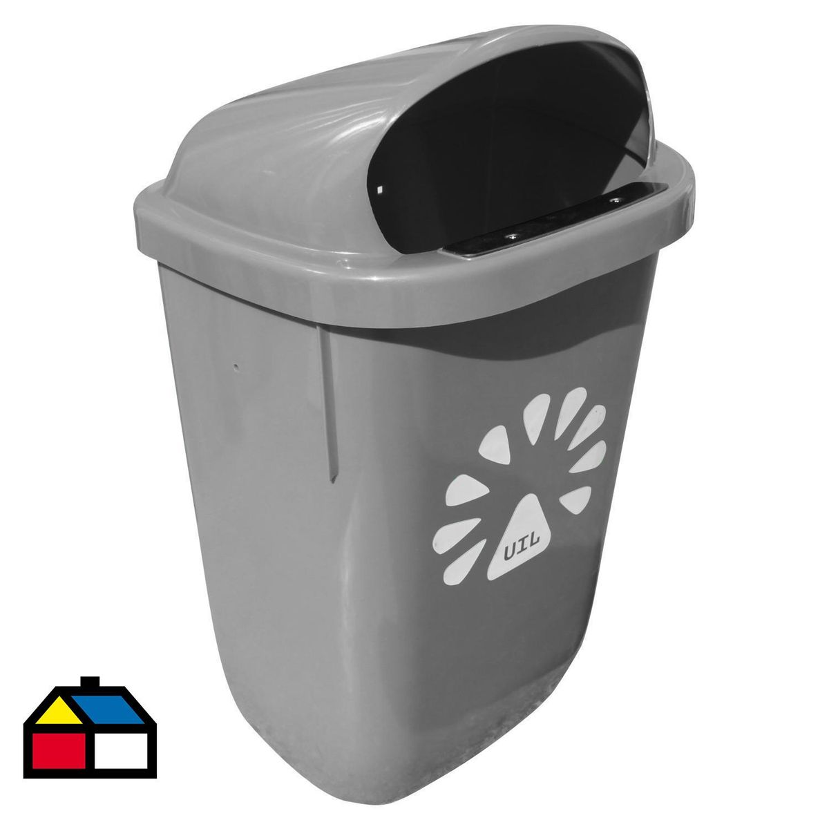 LORENZINI - Basurero 50 Litros Plástico Gris