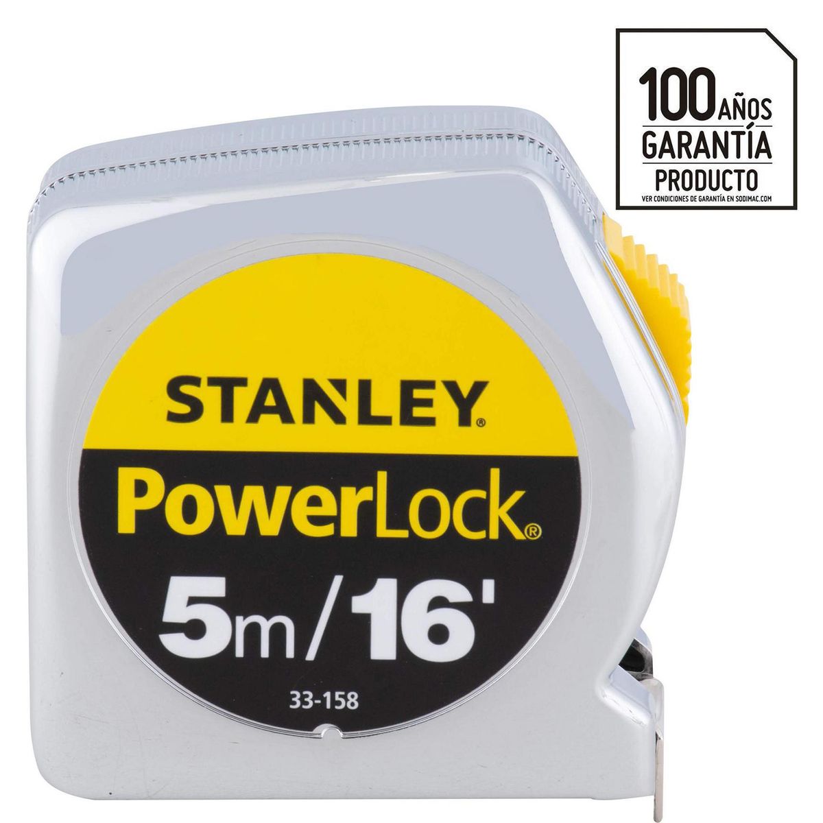 STANLEY - Huincha para medir 5 m metal amarillo