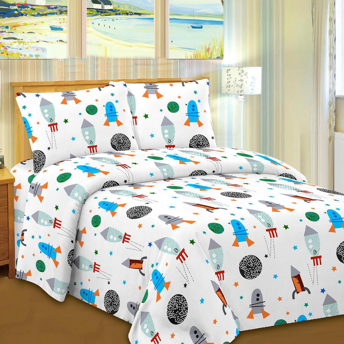 CASA BONITA - Sábana microfibra niño 1,5 plazas