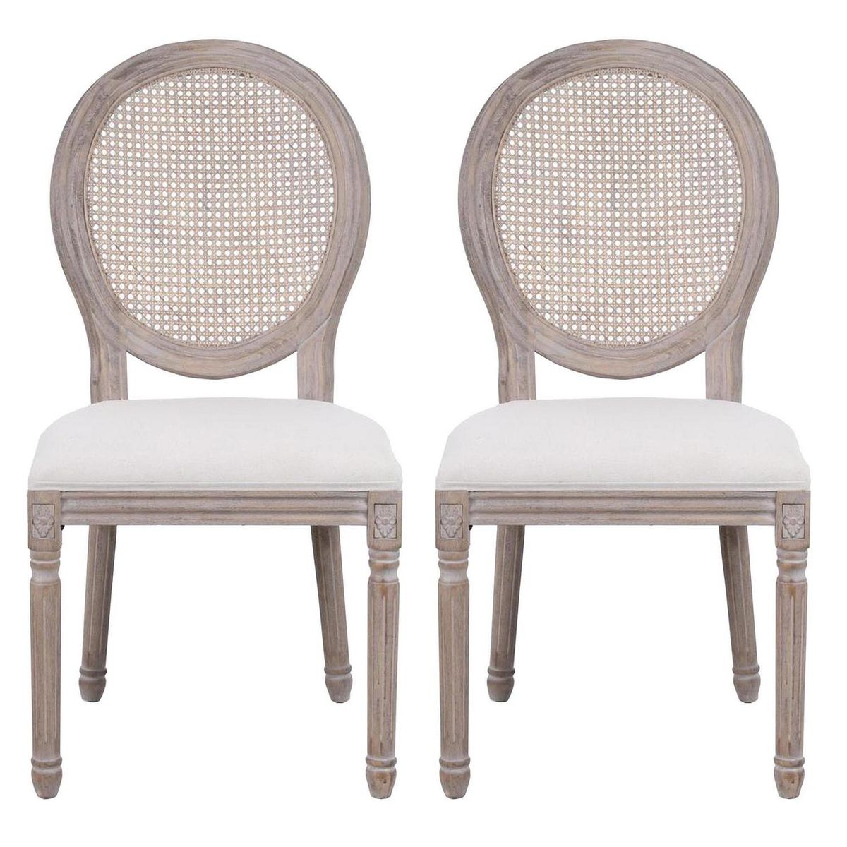 JUST HOME COLLECTION - Set 2 Sillas Antique Vintage 99x53x51 cm