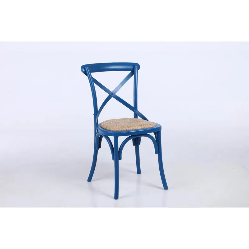 JUST HOME COLLECTION - Silla Vatagge Recta AZUL 88x44x46 cm