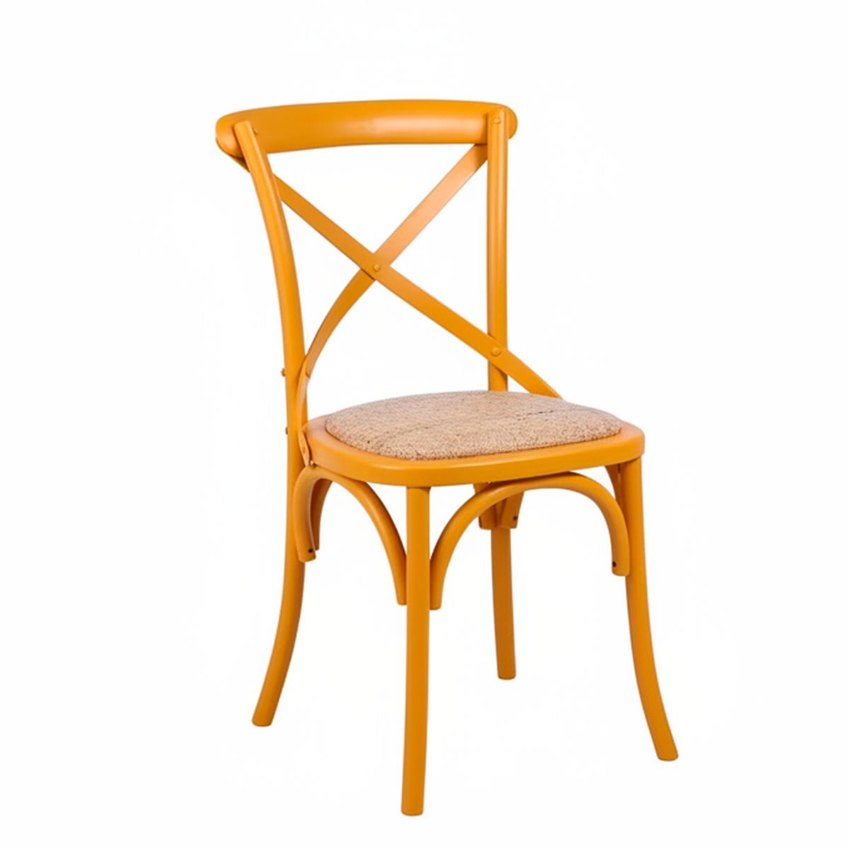 JUST HOME COLLECTION - Silla Vatagge Recta Amarillo 88x44x46 cm