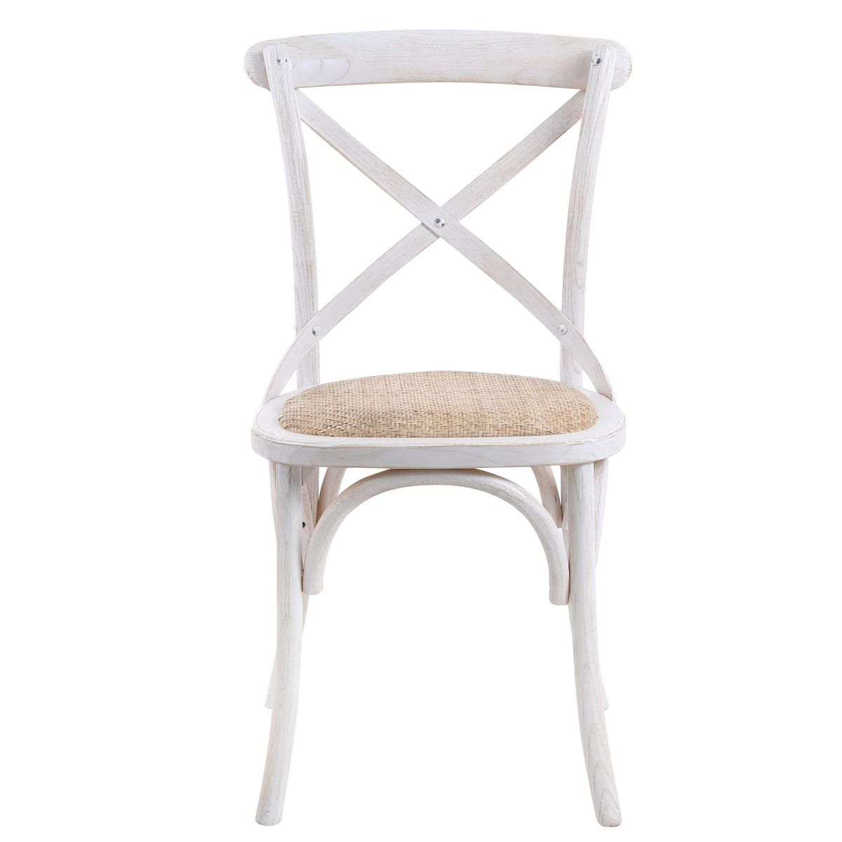 JUST HOME COLLECTION - Silla Vatagge Recta BLANCO VINTAGE 88x44x46 cm