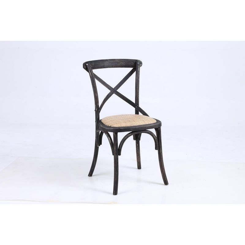 JUST HOME COLLECTION - Silla Vatagge Recta CHOCOLATE VINTAGE 88x44x46 cm