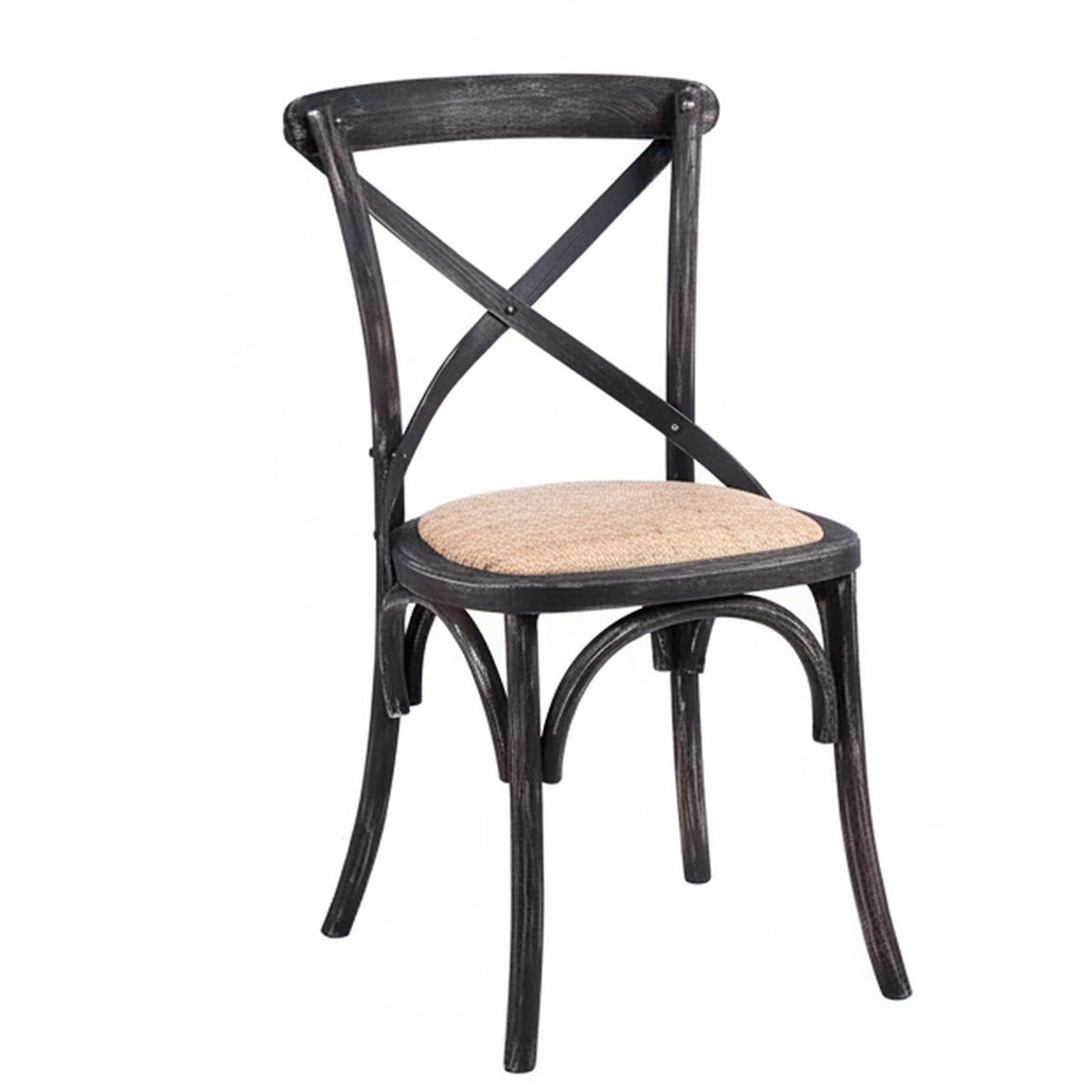 JUST HOME COLLECTION - Silla Vatagge Recta CHOCOLATE VINTAGE 88x44x46 cm