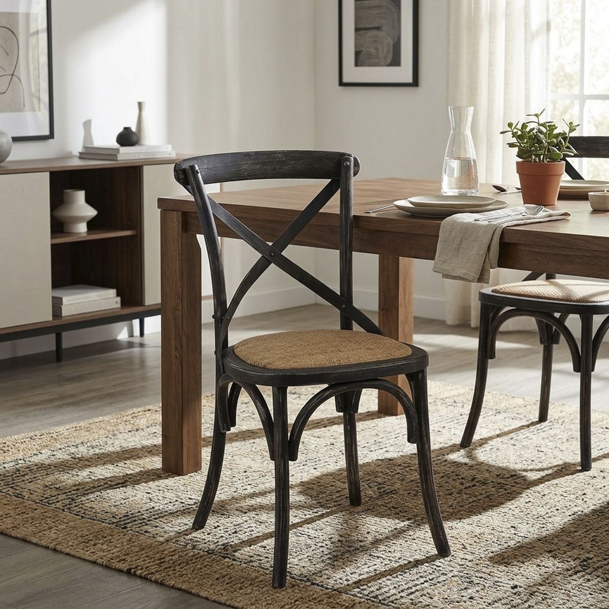 JACOBSEN - Silla Vatagge Crossback Café Oscuro 88x44x46 cm