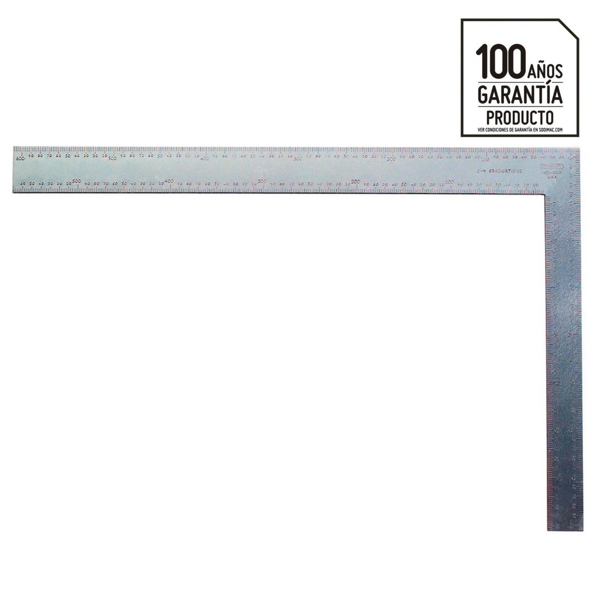 STANLEY - Escuadra Metálica Carpintería 16" Aluminio Negro