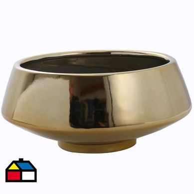 Centro de mesa cermica dorado 20x10 cm