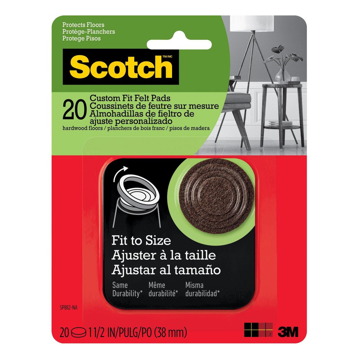 SCOTCH - Fieltro Ajustable 38 mm Café