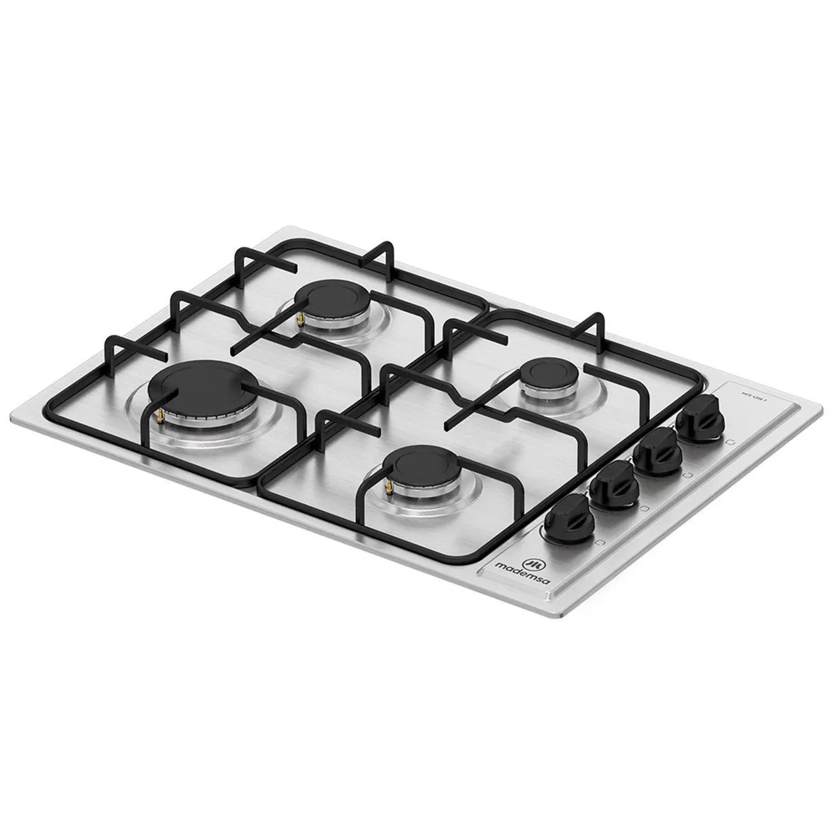MADEMSA - Encimera Gas Licuado 4 Platos Inox MCE 435E T