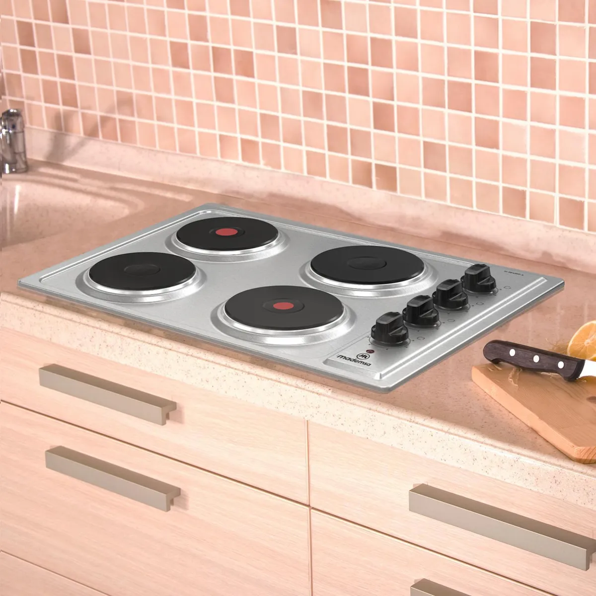 MADEMSA - Encimera Eléctrica 4 Platos Inox M EE48ED A